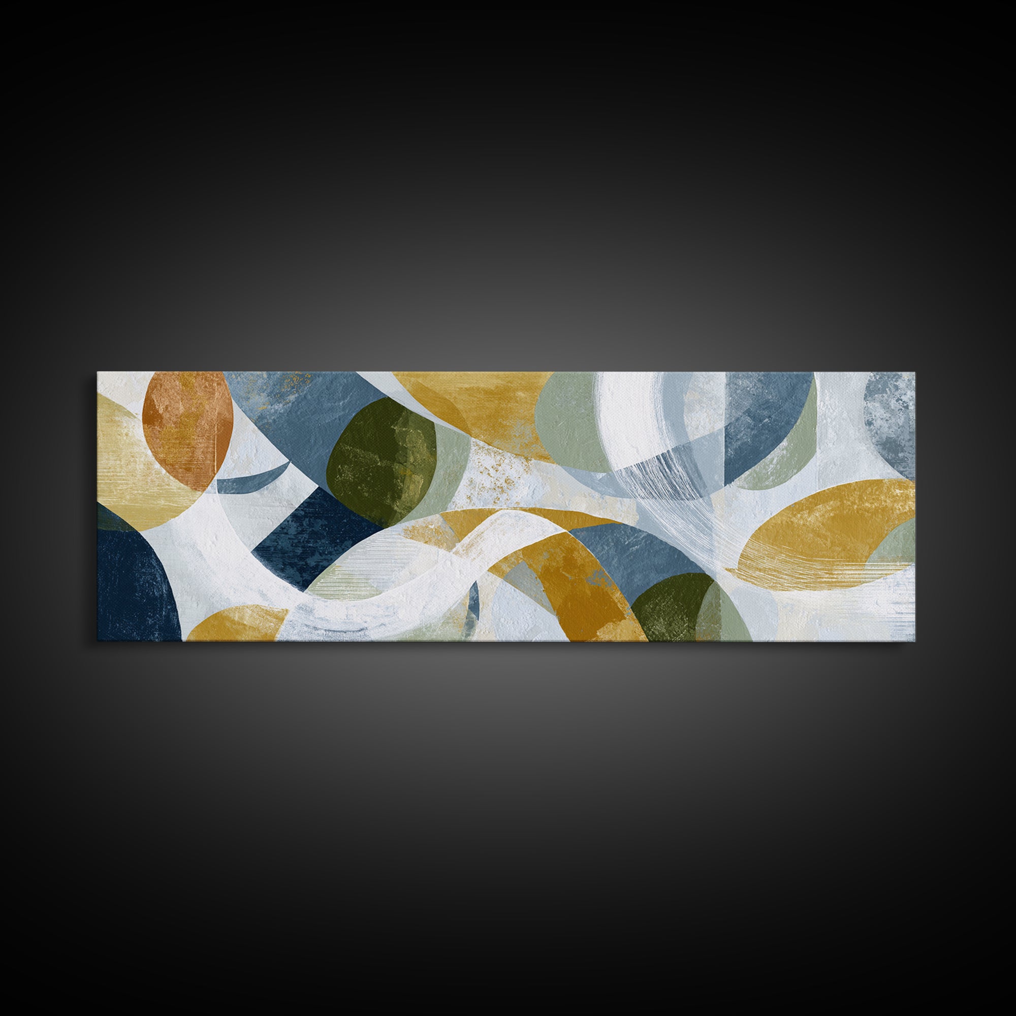 Abstract Organic Shapes Framed Canvas Print, Living Room Art, Art Nouveau, Living Room Decor, Abstract Art, Living, LIR-3x1-79
