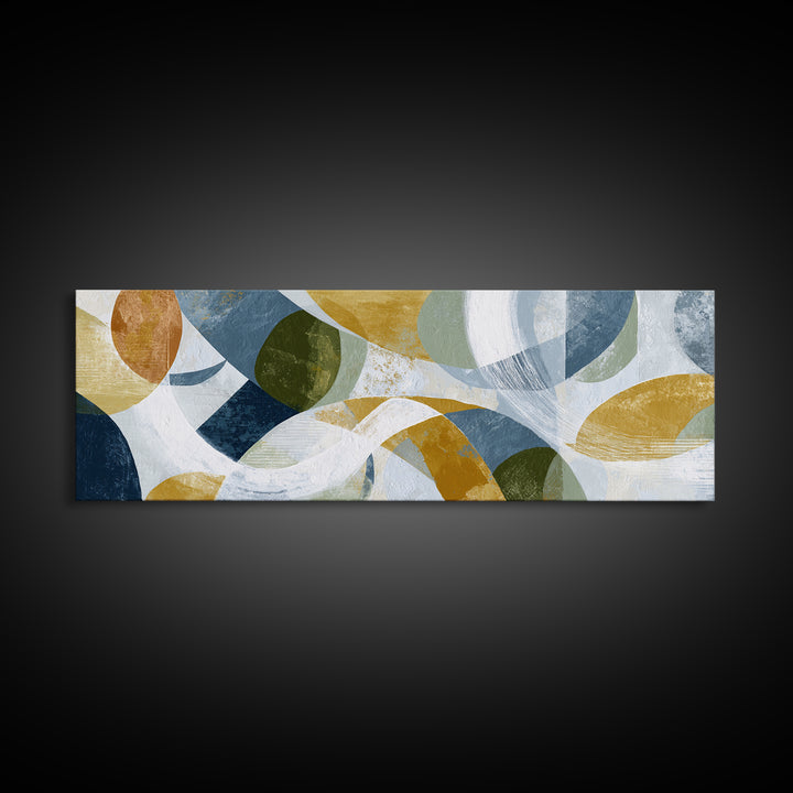 Abstract Organic Shapes Framed Canvas Print, Living Room Art, Art Nouveau, Living Room Decor, Abstract Art, Living, LIR-3x1-79