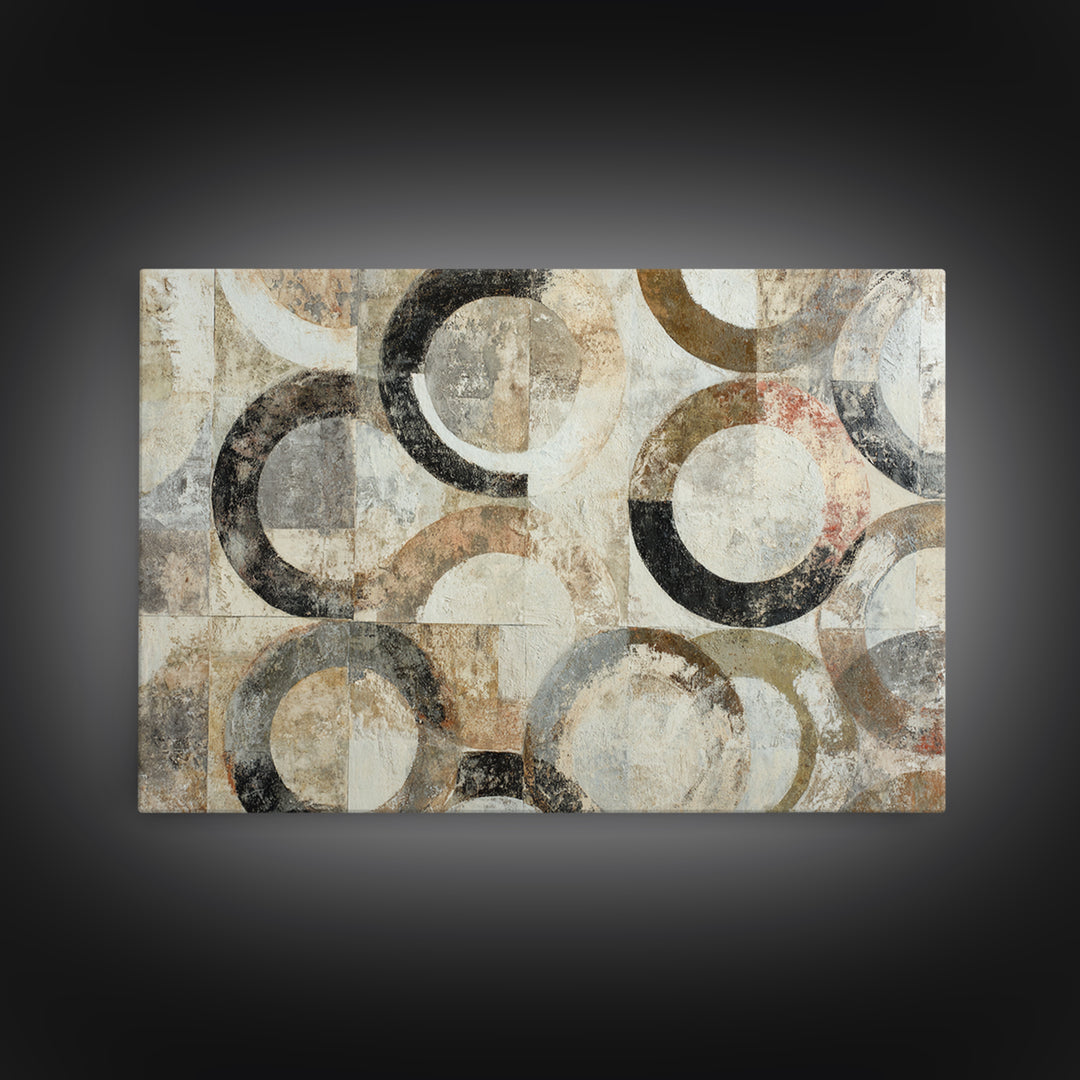 Monochrome Stone Texture Abstraction Canvas Print, Living Room Art, Neutral Decor, Living Room Decor, Fine Art, Living, LIR-3x2-49