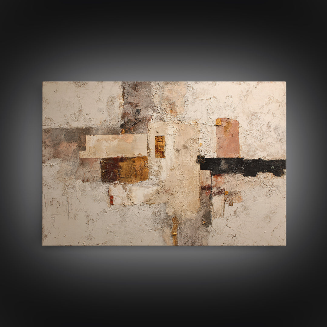 Textured Plaster Abstract Canvas Print, Living Room Art, Living Room Wall Art, Living Room Decor, Abstract Art, Living, LIR-3x2-57