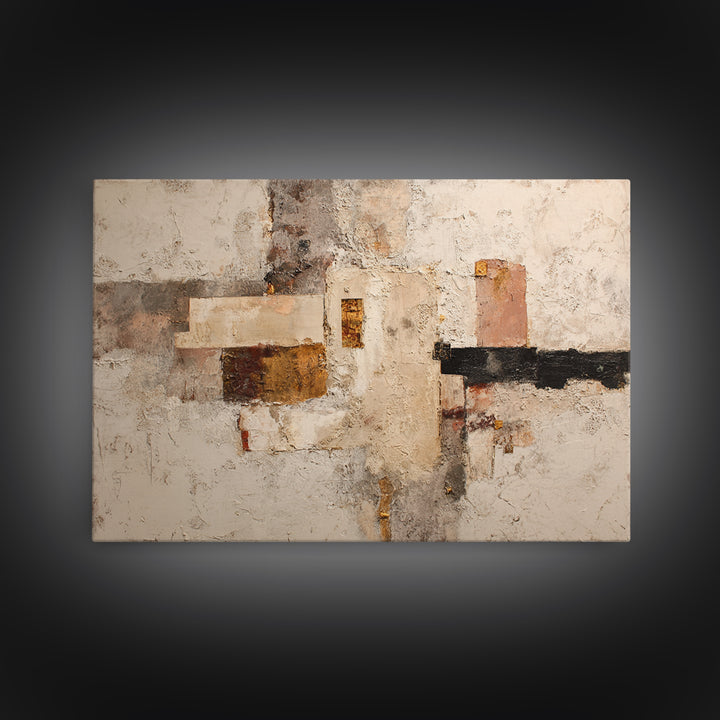 Textured Plaster Abstract Canvas Print, Living Room Art, Living Room Wall Art, Living Room Decor, Abstract Art, Living, LIR-3x2-57