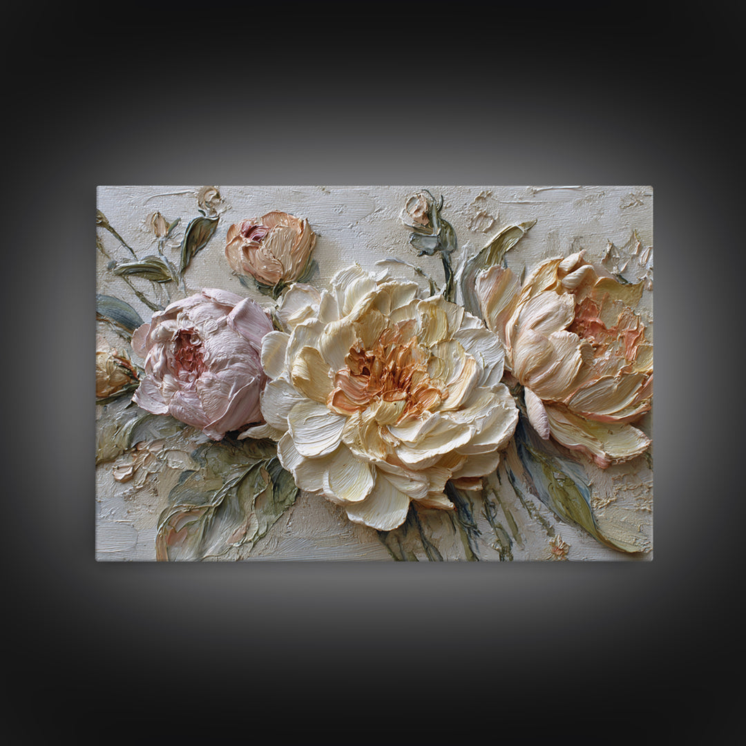Botanical Vase Painting Framed Canvas Print, Living Room Art, Bedroom Decor, Living Room Decor, Living, Bedroom Wall Art, LIR-3x2-6