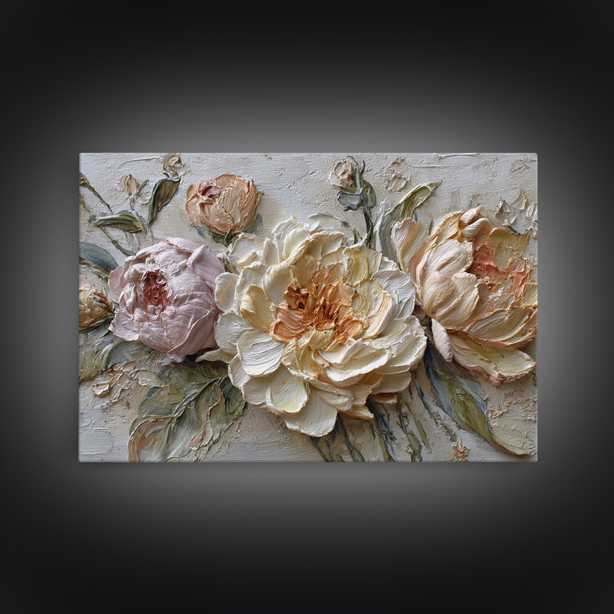 Botanical Vase Painting Framed Canvas Print, Living Room Art, Bedroom Decor, Living Room Decor, Living, Bedroom Wall Art, LIR-3x2-6