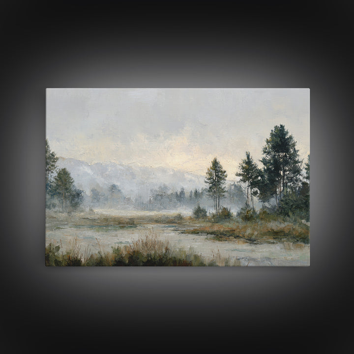 Quiet Meadow Landscape Canvas Print, Living Room Art, Digital Prints, Living Room Decor, Fine Art, Living, Apartment Decor, LIR-3x2-75