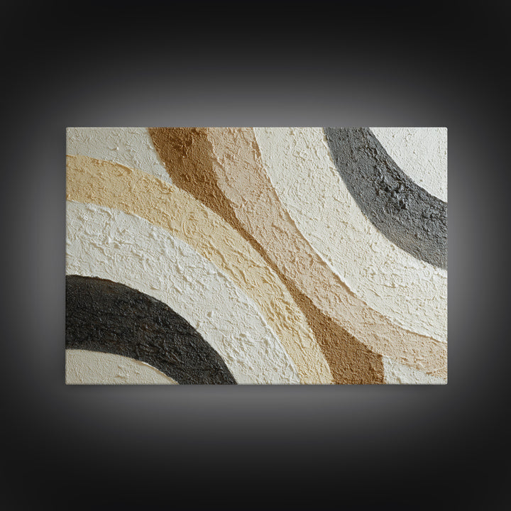Textured Plaster Abstract Framed Canvas Print, Living Room Art, Fine Art Print, Living Room Decor, Abstract Art, Living, LIR-3x2-81