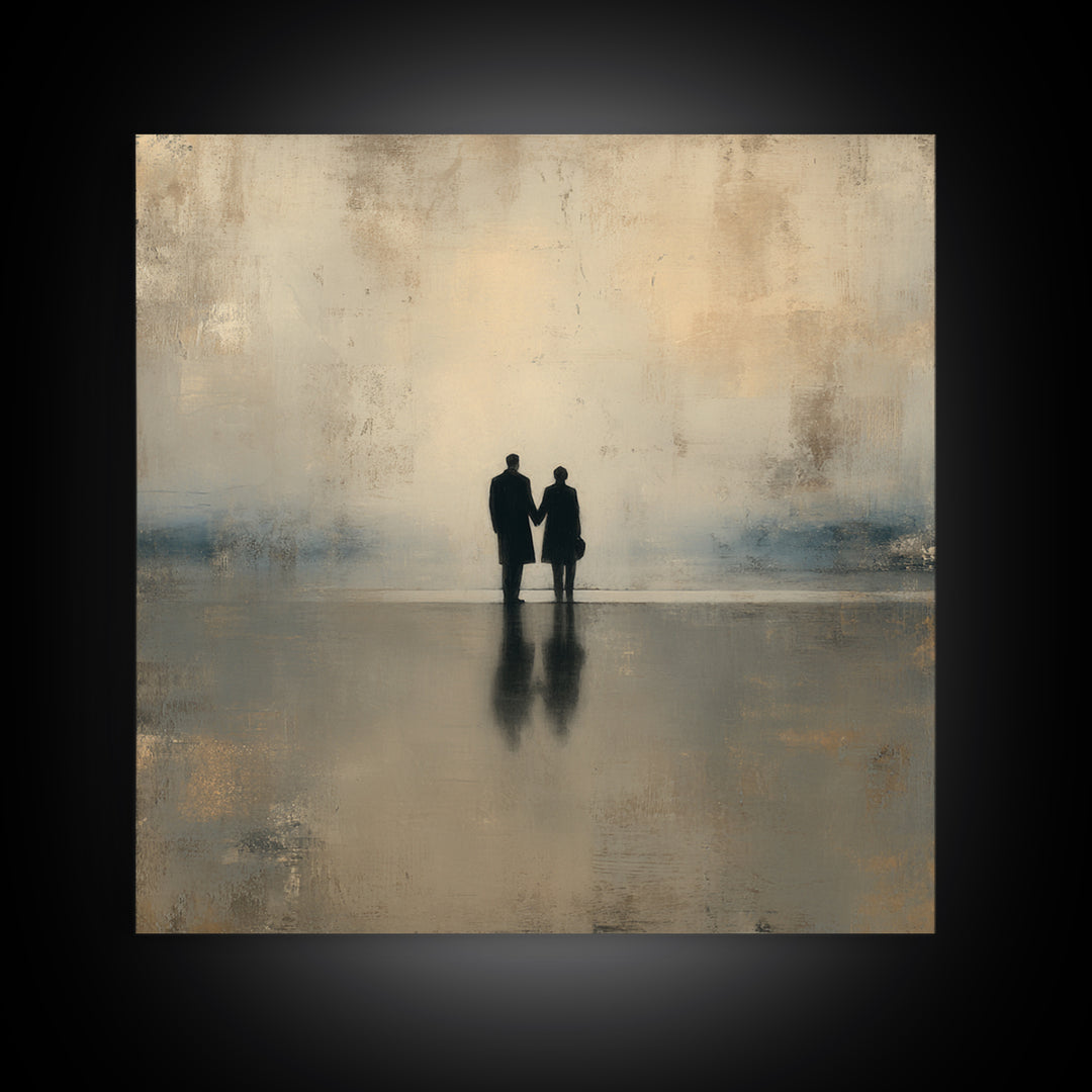 Diplomatic Handshake Silhouette Canvas Print, Law Office Art, Metal Wall Decor, Office Decor, Abstract Art, Counsel, LOA-1x1-19