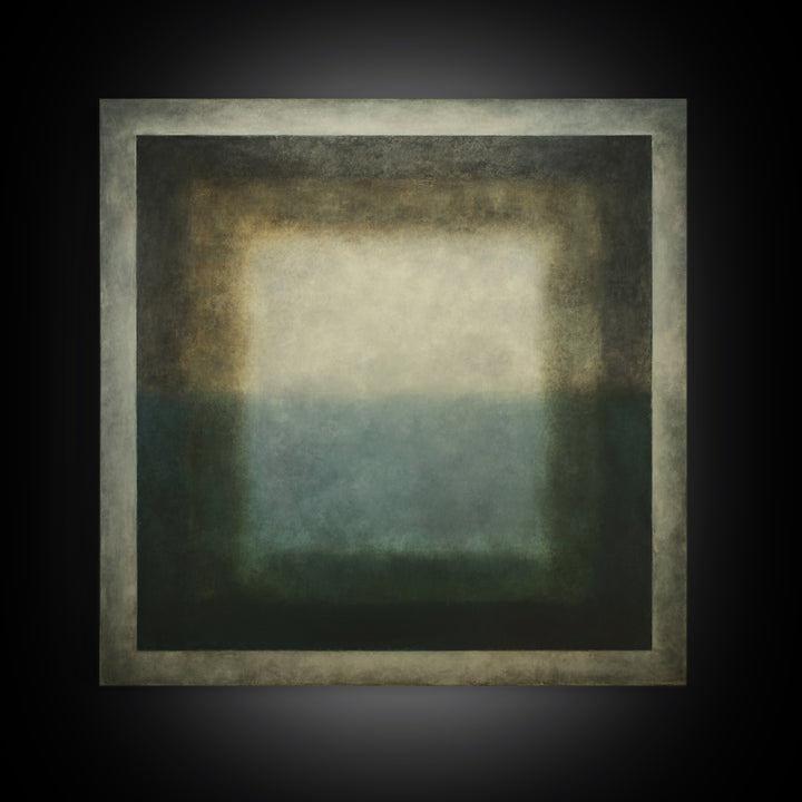 Deep Green and Walnut Toned Abstract Canvas Print, Law Office Art, Teen Girl Room Decor, Office Decor, Abstract Art, Counsel, LOA-1x1-45