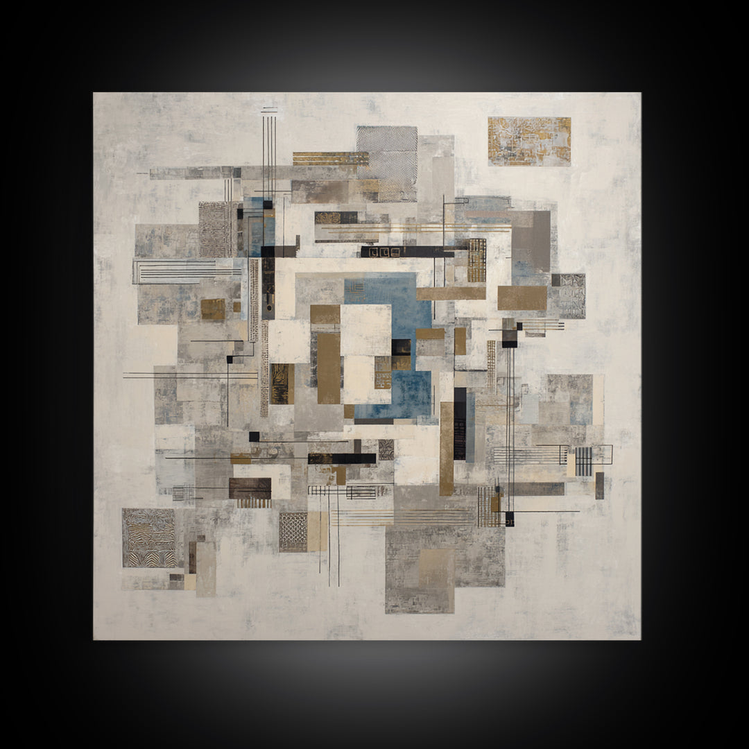 Balanced Geometric Forms Symbolizing Fairness Canvas Print, Law Office Art, Butterfly Art, Office Decor, Abstract Art, Counsel, LOA-1x1-5