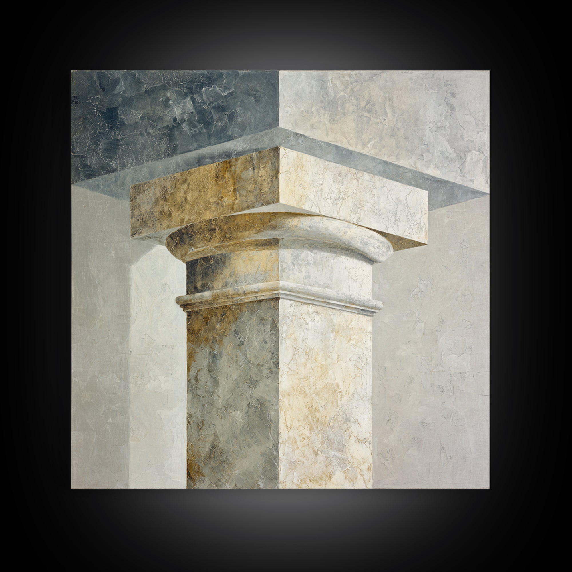 Marble Courthouse Column Study Without Building Scene Canvas Print, Law Office Art, Law School, Office Decor, Counsel, LOA-1x1-51