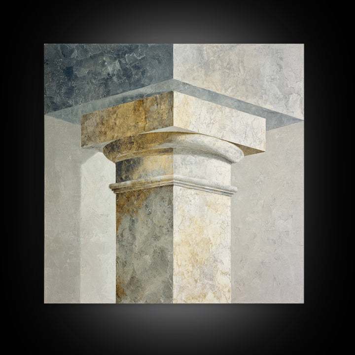 Marble Courthouse Column Study Without Building Scene Canvas Print, Law Office Art, Law School, Office Decor, Counsel, LOA-1x1-51