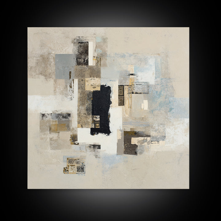 Diplomatic Handshake Silhouette Canvas Print, Law Office Art, Fine Art Print, Office Decor, Abstract Art, Counsel, Painting, LOA-1x1-91