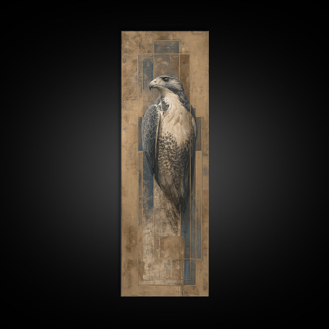 Eagle Portrait with Solemn Presence Canvas Print, Law Office Art, Butterfly Art, Office Decor, Counsel, Fine Art Print, LOA-1x3-18
