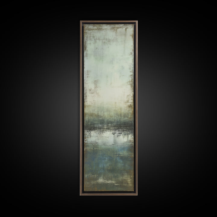 Deep Green and Walnut Toned Abstract Canvas Print, Law Office Art, Digital Prints, Office Decor, Counsel, Gifts for Lawyers, LOA-1x3-33