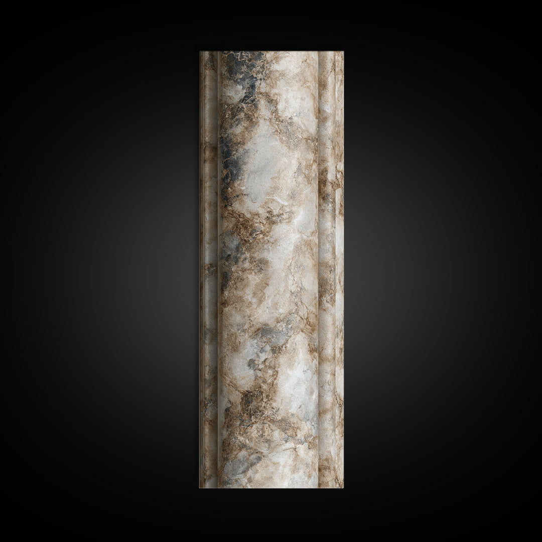 Marble Courthouse Column Study Without Building Scene Canvas Print, Law Office Art, Textured Painting, Office Decor, Counsel, LOA-1x3-39
