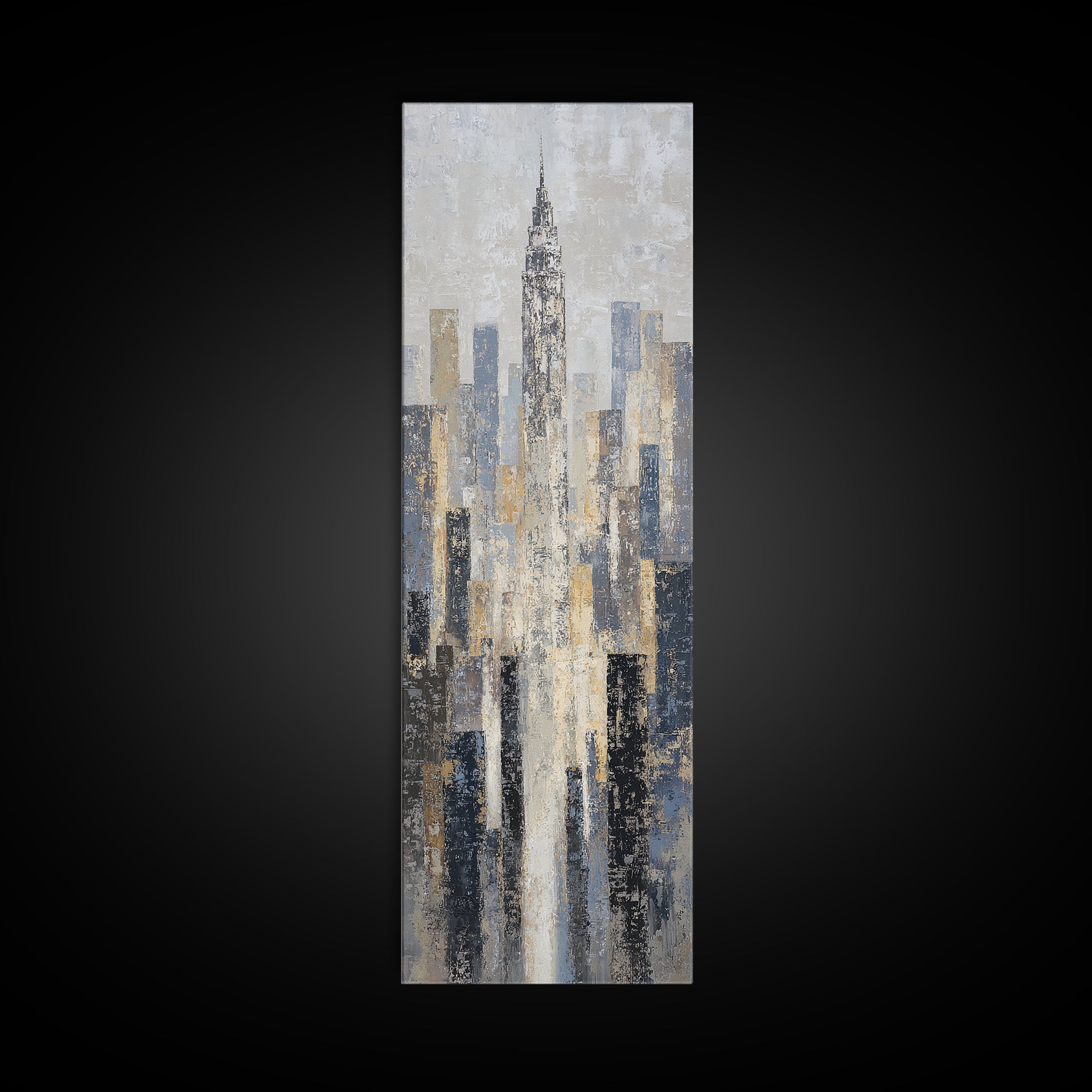 Quiet City Skyline Canvas Print, Law Office Art, Boho Decor, Office Decor, Abstract Art, Counsel, Digital Prints, Printable, LOA-1x3-48
