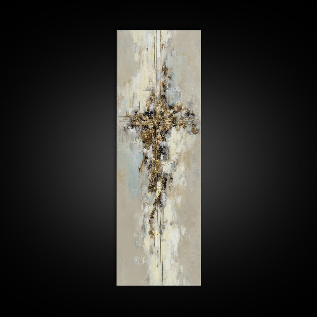 Gold Thread Knot Symbolizing Resolution Framed Canvas Print, Law Office Art, Butterfly Print, Office Decor, Oil Painting, LOA-1x3-54