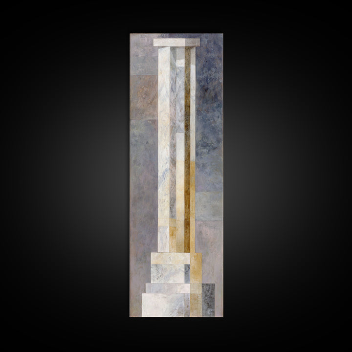 Marble Courthouse Column Study Without Building Scene Canvas Print, Law Office Art, Printable Art, Office Decor, Oil Painting, LOA-1x3-63