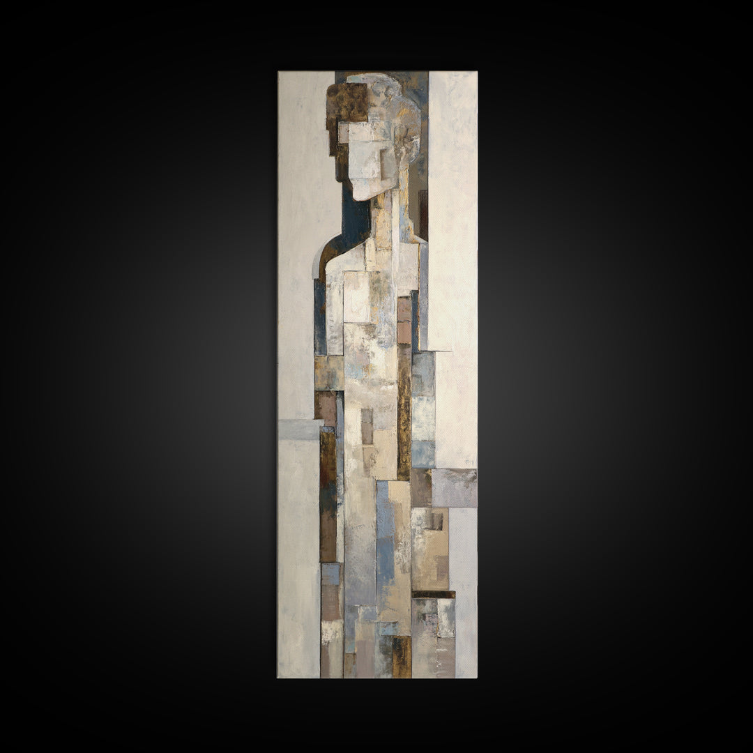 Architectural Arch and Column Abstraction Framed Canvas Print, Law Office Art, Home Office Decor, Office Decor, Abstract Art, LOA-1x3-74