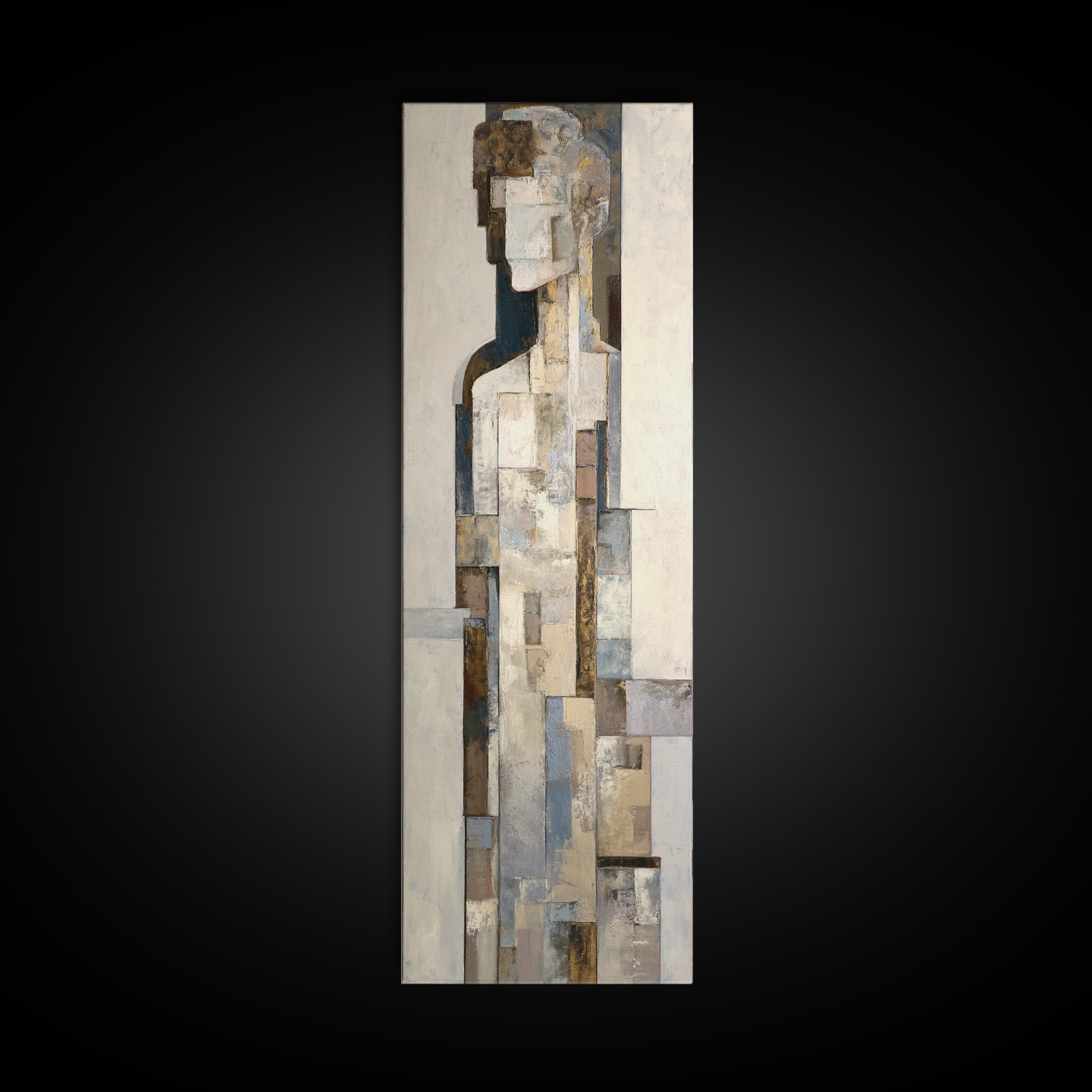 Architectural Arch and Column Abstraction Framed Canvas Print, Law Office Art, Home Office Decor, Office Decor, Abstract Art, LOA-1x3-74