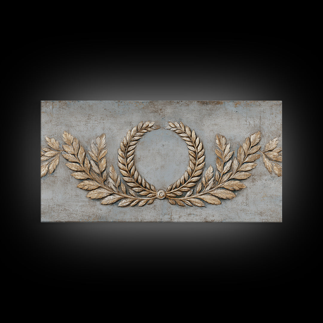 Roman Laurel Wreath Canvas Print, Law Office Art, Decor, Office Decor, Fine Art, Counsel, Bookish Wall Art, Gifts for Lawyers, LOA-2x1-52