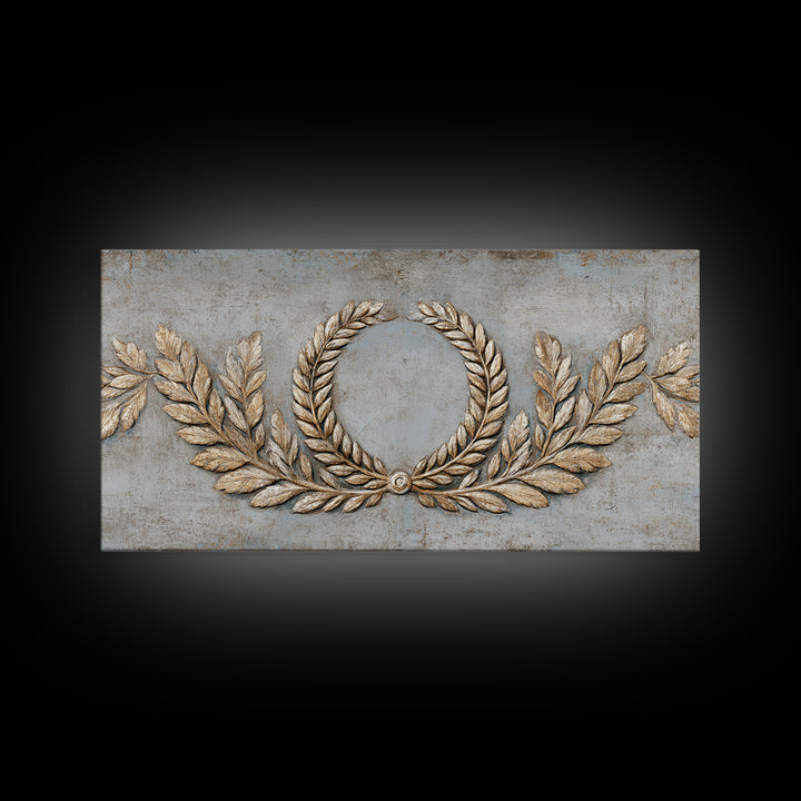 Roman Laurel Wreath Canvas Print, Law Office Art, Decor, Office Decor, Fine Art, Counsel, Bookish Wall Art, Gifts for Lawyers, LOA-2x1-52