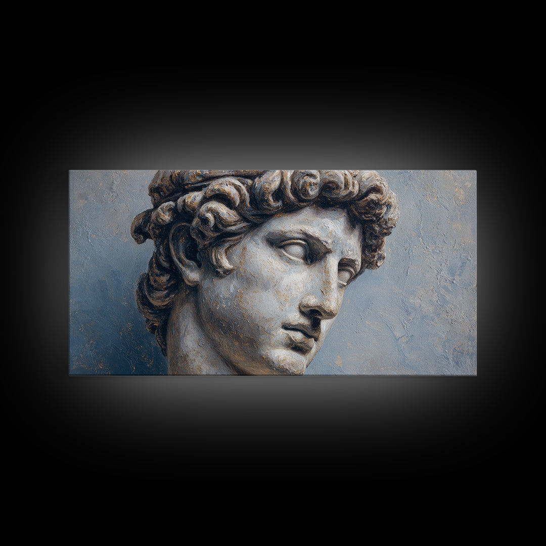Classical Statue Bust Canvas Print, Law Office Art, Office, Office Decor, Watercolor Art, Counsel, Butterfly Print, Lawyer, LOA-2x1-68