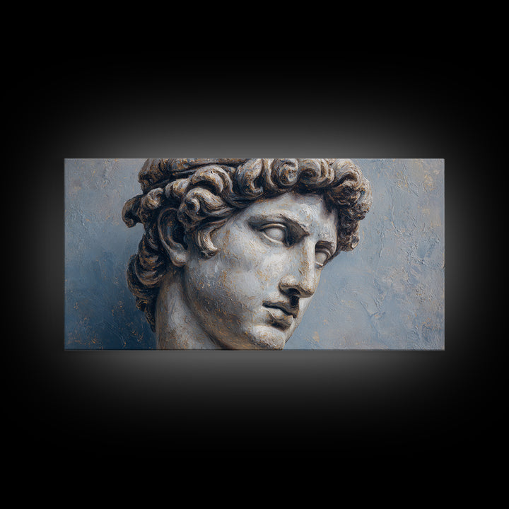 Classical Statue Bust Canvas Print, Law Office Art, Office, Office Decor, Watercolor Art, Counsel, Butterfly Print, Lawyer, LOA-2x1-68