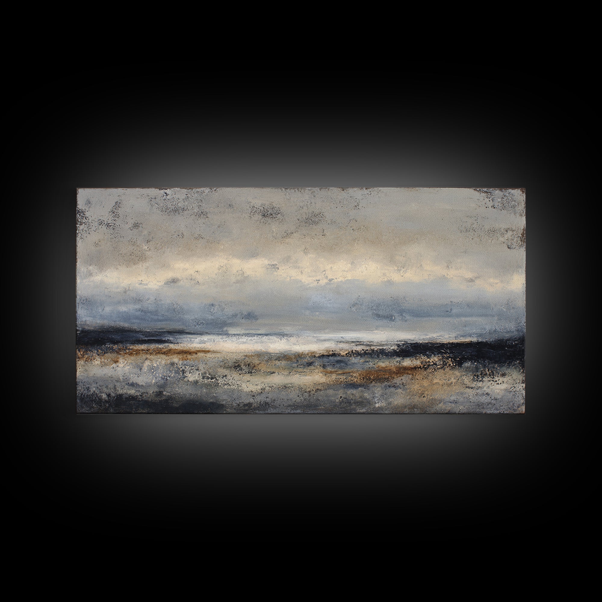 Stormy Landscape with Lighthouse as Guidance Metaphor Canvas Print, Law Office Art, Contemporary Art, Office Decor, Counsel, LOA-2x1-7