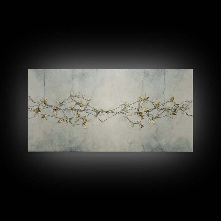 Minimal Line Drawing of Scales and Laurel Canvas Print, Law Office Art, Art Print, Office Decor, Abstract Art, Counsel, LOA-2x1-78