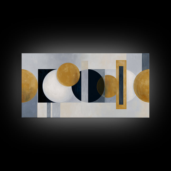 Balanced Geometric Forms Symbolizing Fairness Framed Canvas Print, Law Office Art, Office Decor, Abstract Art, Counsel, LOA-2x1-97
