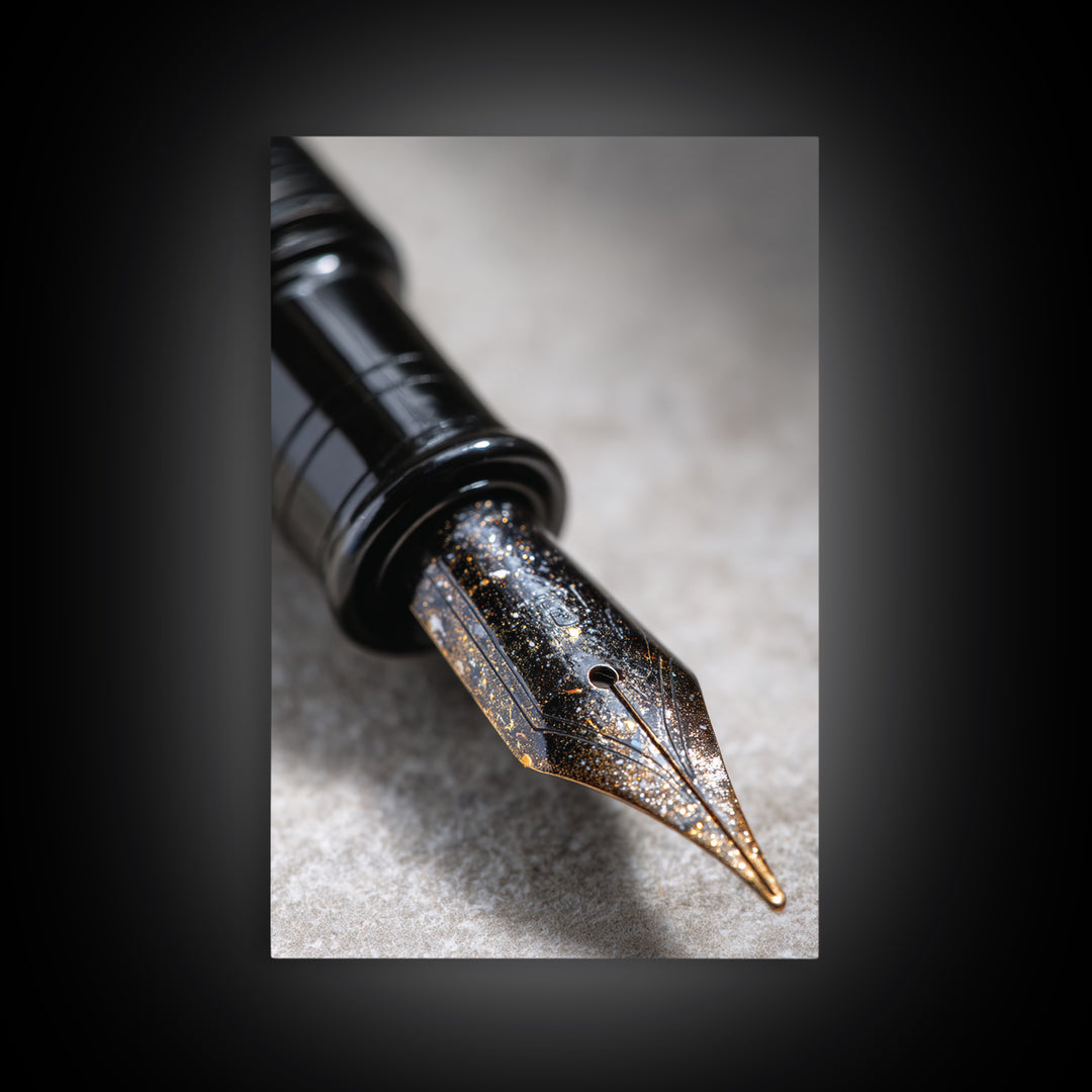 Fountain Pen Nib Closeup Canvas Print, Law Office Art, Office Wall Decor, Office Decor, Fine Art, Counsel, Law School, LOA-2x3-7