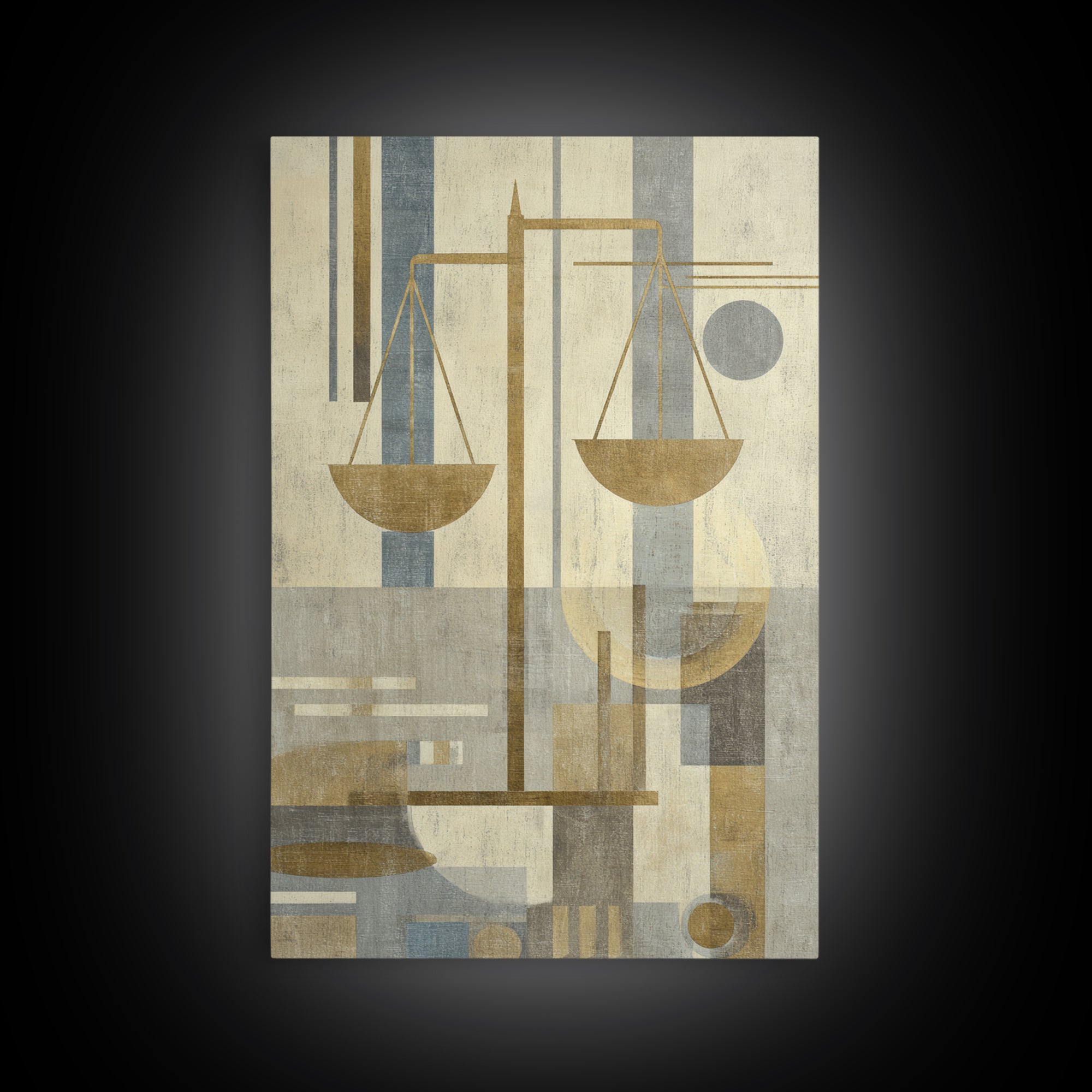 Classical Scales of Justice Canvas Print, Law Office Art, Office Decor, Oil Painting, Counsel, Therapy Office Decor, LOA-2x3-81