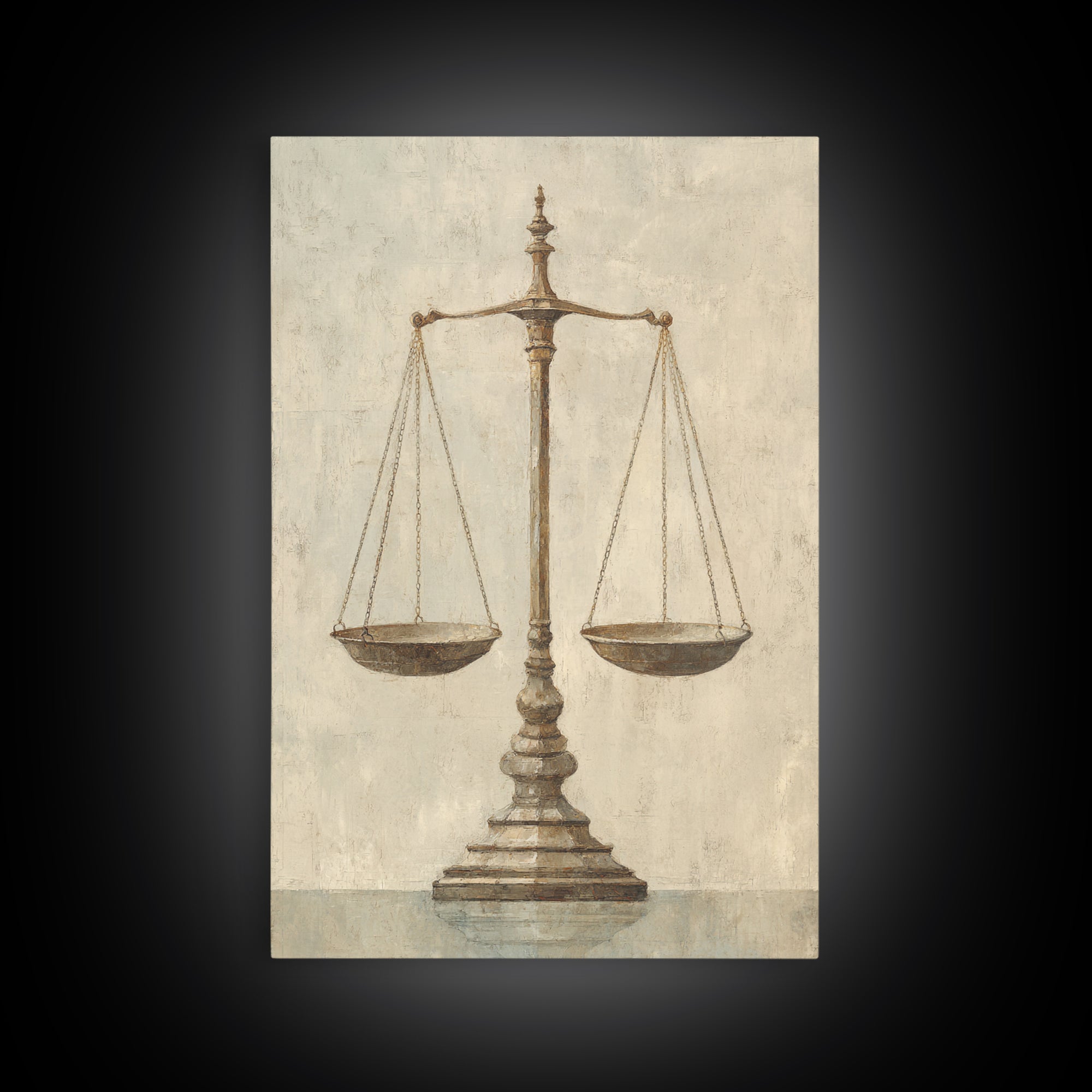 Classical Scales of Justice Canvas Print, Law Office Art, Art Print, Office Decor, Counsel, Printable Art, Office Wall Art, LOA-2x3-9