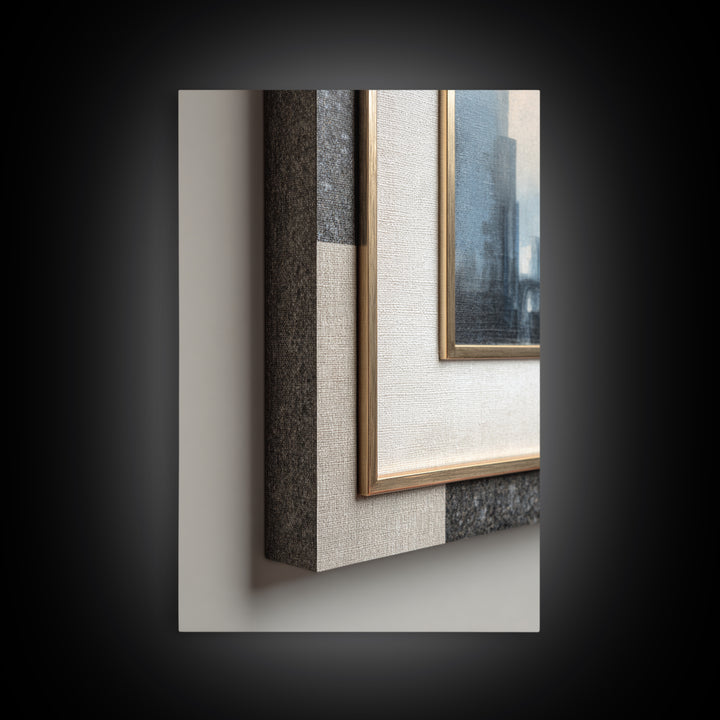Quiet City Skyline Framed Canvas Print, Law Office Art, Law, Office Decor, Fine Art, Counsel, Modern Decor, Fine Art Print, LOA-2x3-92