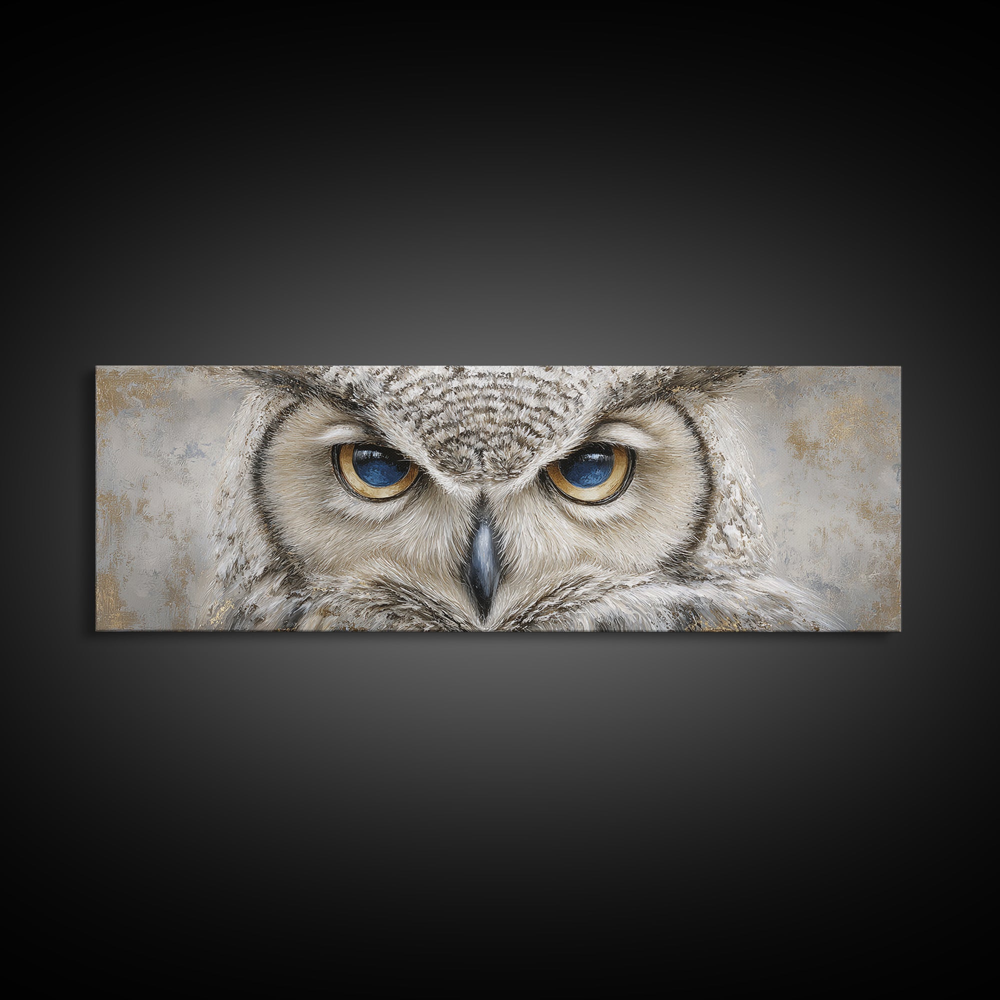 Owl Portrait Representing Wisdom Canvas Print, Law Office Art, Office Wall Art, Office Decor, Fine Art, Counsel, Butterfly Art, LOA-3x1-33