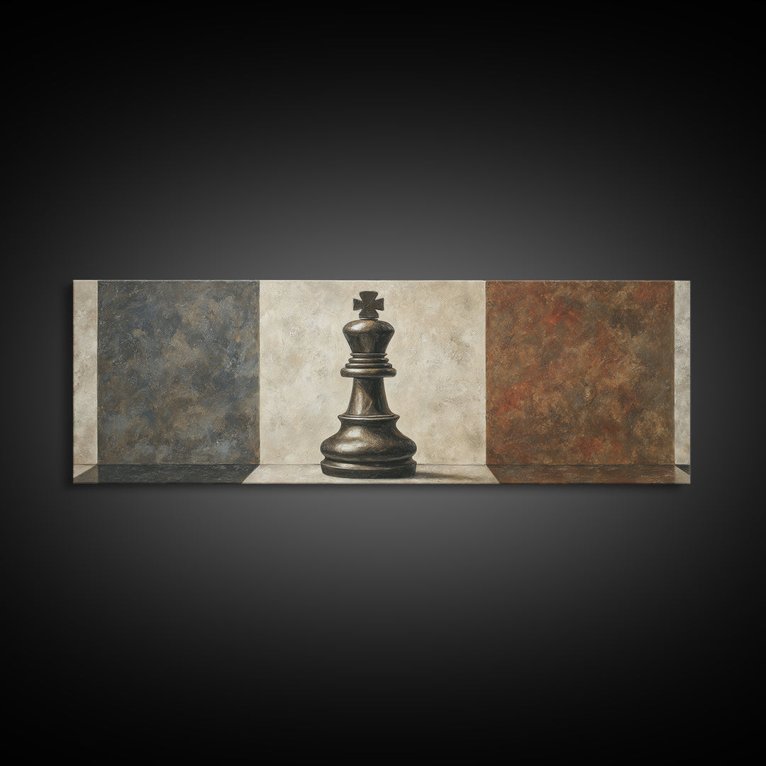 Single Chess King Canvas Print, Law Office Art, Decor, Office Decor, Fine Art, Counsel, Bookish Wall Art, Gifts for Lawyers, LOA-3x1-38