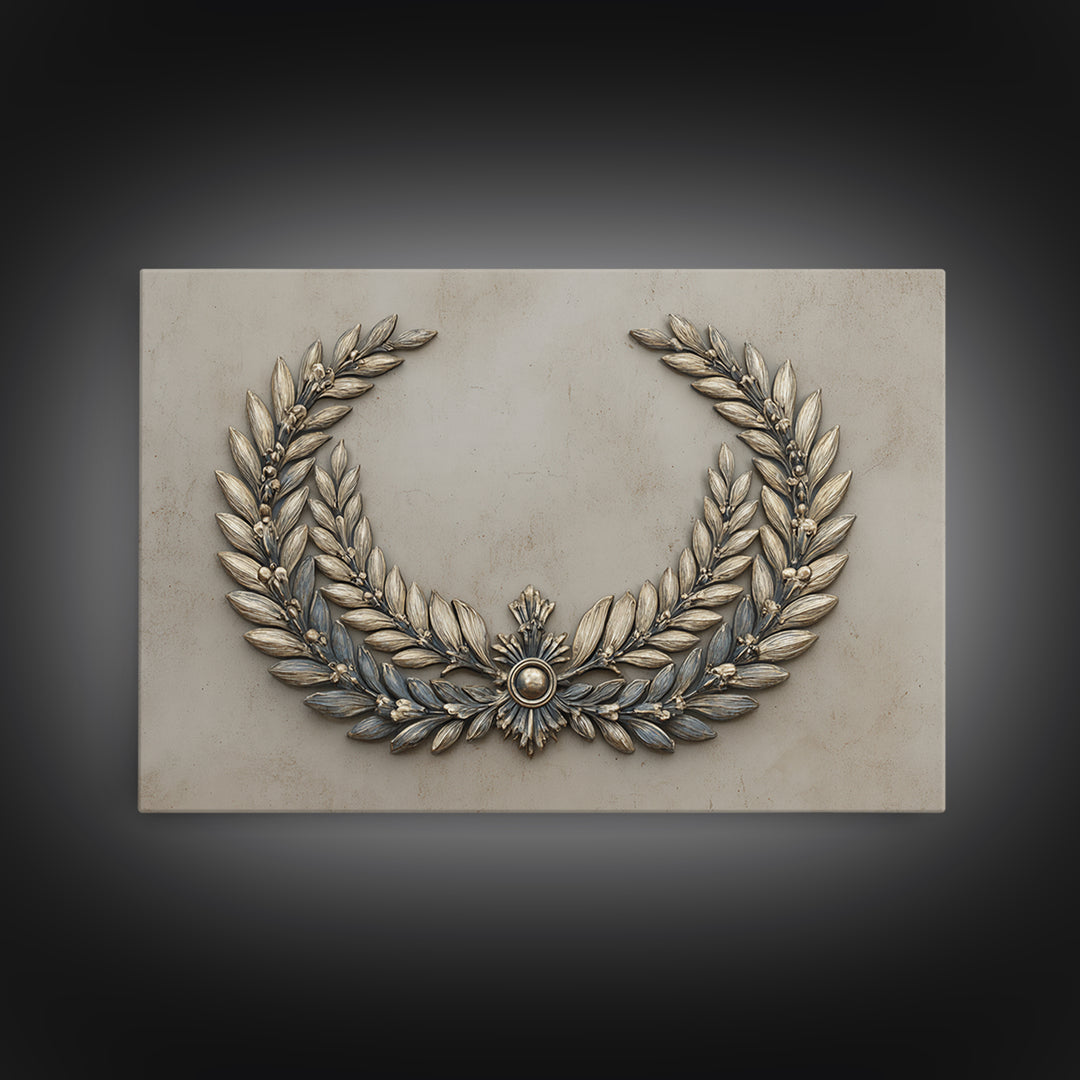 Roman Laurel Wreath Canvas Print, Law Office Art, Decor, Office Decor, Fine Art, Counsel, Bookish Wall Art, Gifts for Lawyers, LOA-3x2-12