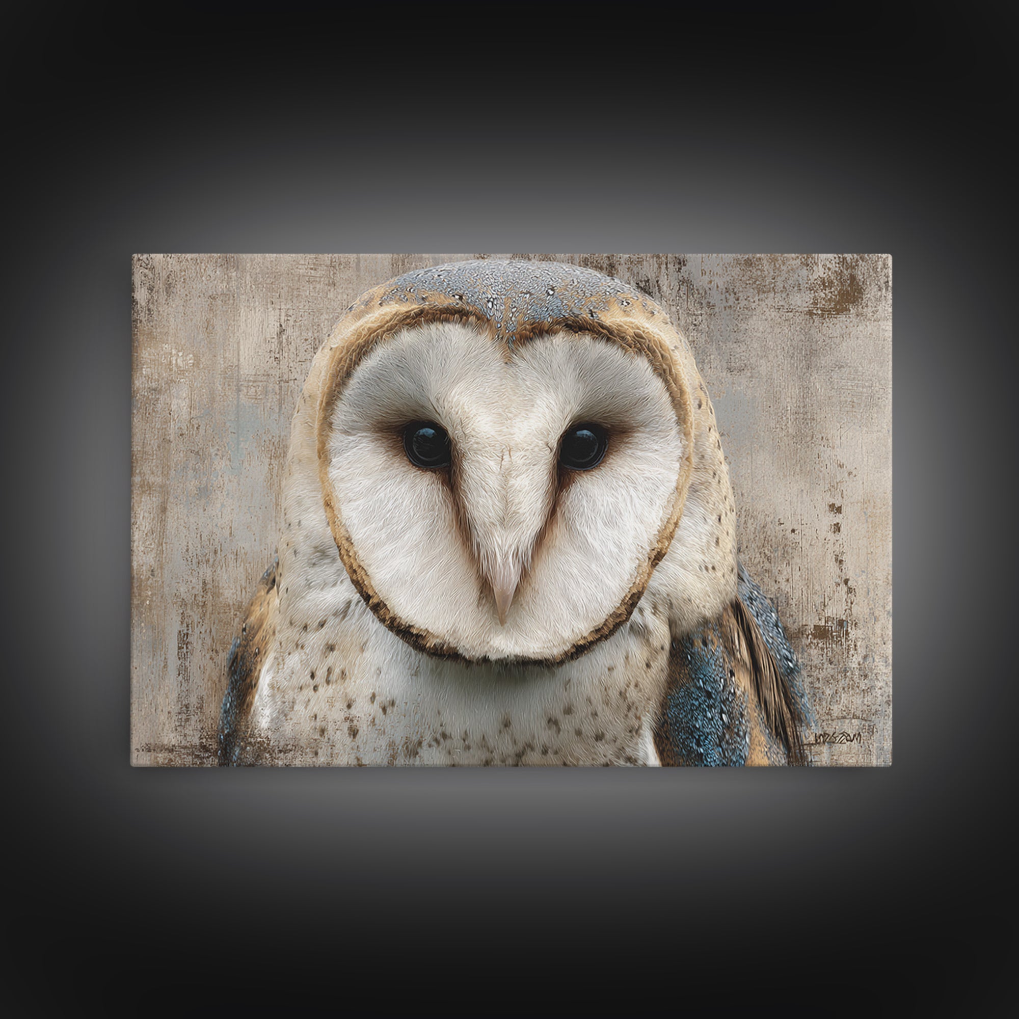 Owl Portrait Representing Wisdom Canvas Print, Law Office Art, Canvas Print, Office Decor, Fine Art, Counsel, Butterfly Art, LOA-3x2-21