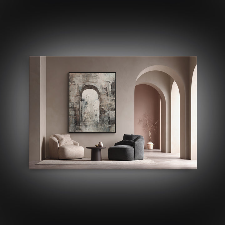 Architectural Arch and Column Abstraction Canvas Print, Law Office Art, Printable Art, Office Decor, Abstract Art, Counsel, LOA-3x2-42