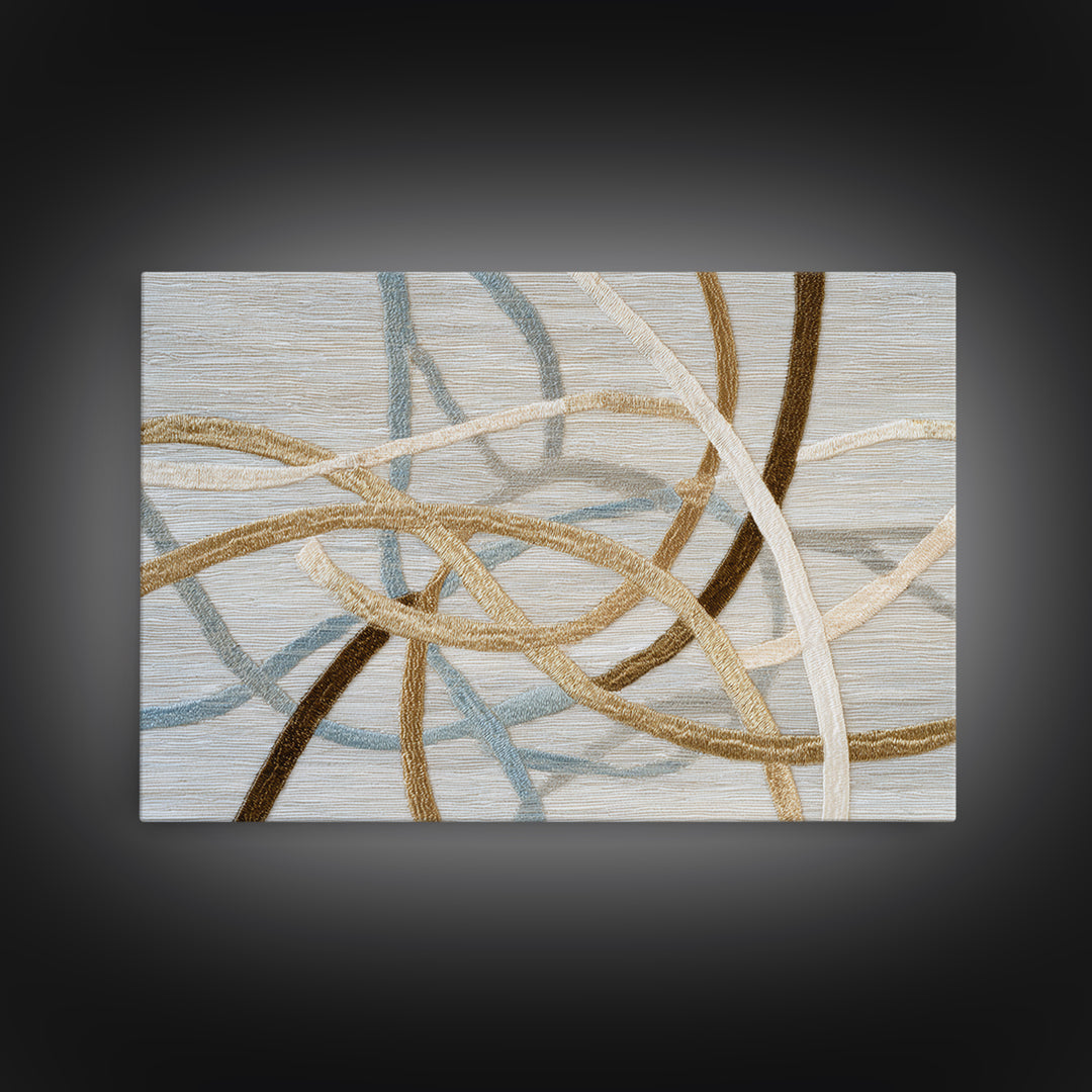 Gold Thread Knot Symbolizing Resolution Framed Canvas Print, Law Office Art, Office Wall Art, Office Decor, Fine Art, Counsel, LOA-3x2-46