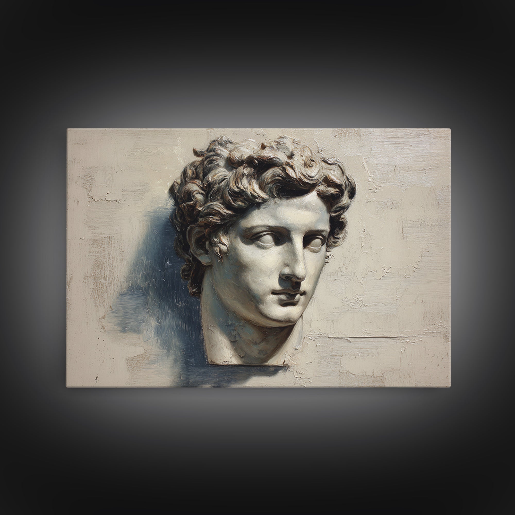 Classical Statue Bust Canvas Print, Law Office Art, Office, Office Decor, Abstract Art, Counsel, Butterfly Print, Lawyer, LOA-3x2-52