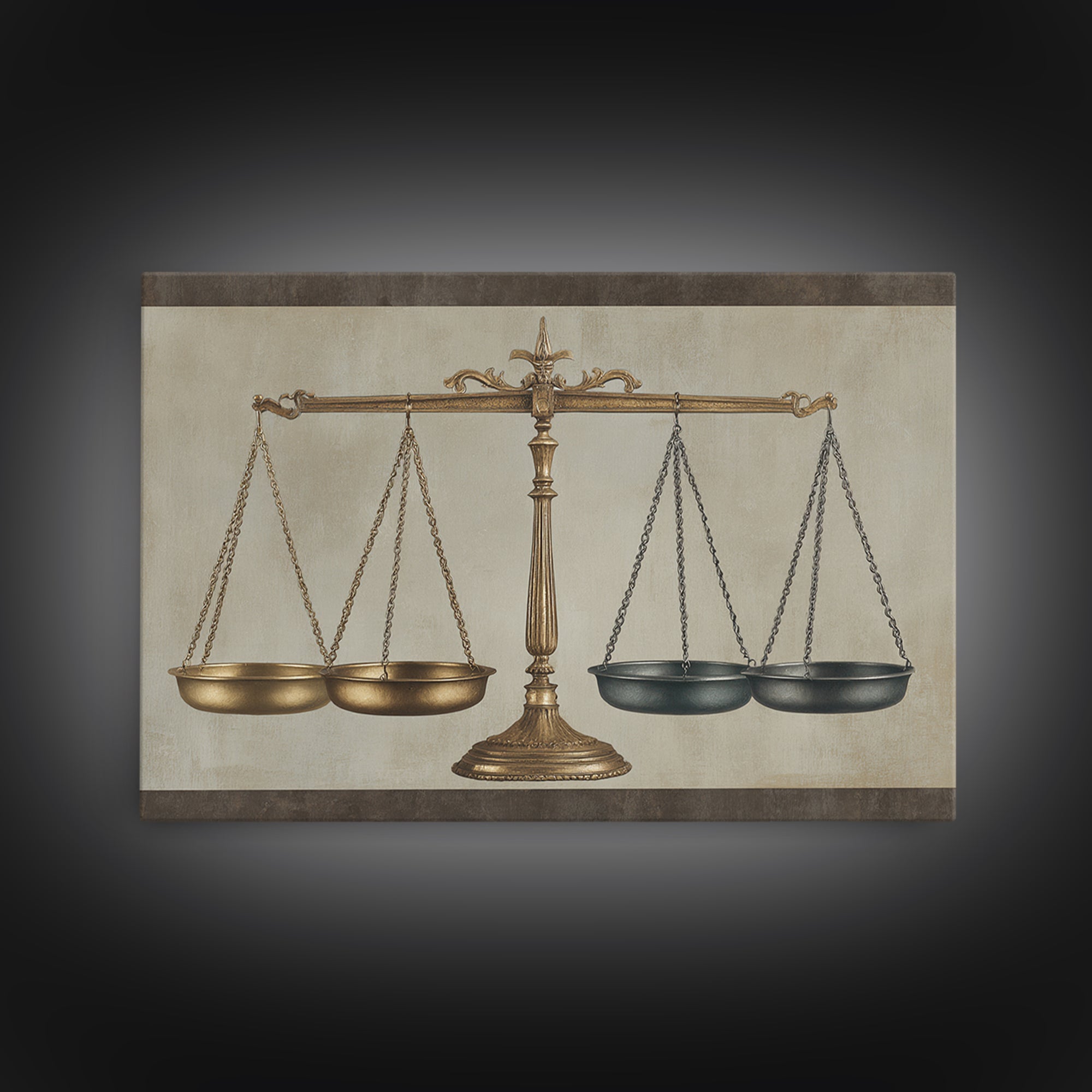 Classical Scales of Justice Canvas Print, Law Office Art, Modern Wall Decor, Office Decor, Fine Art, Counsel, Law School Gifts, LOA-3x2-53