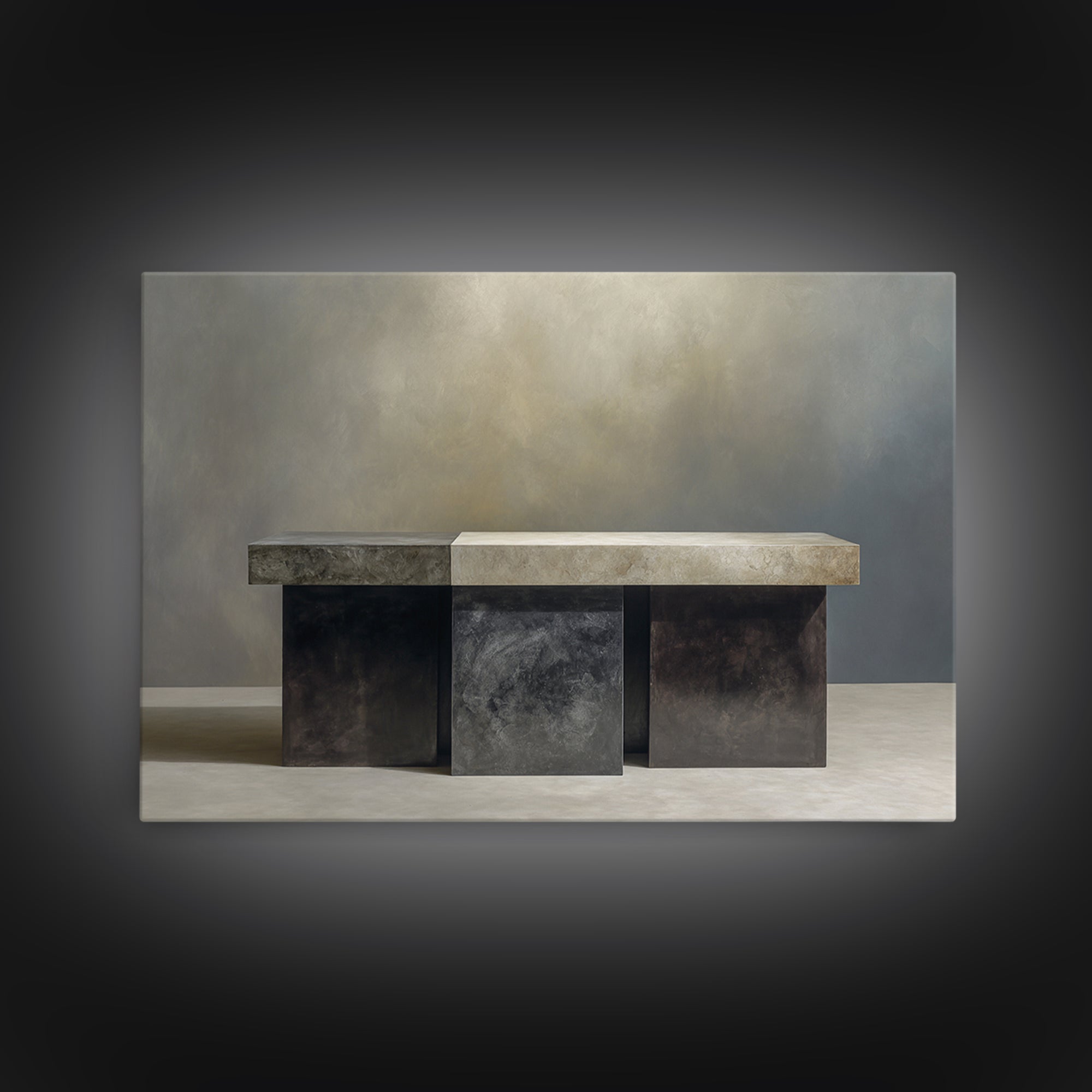 Dark Academia Desk Still Life Without Readable Canvas Print, Law Office Art, Office Art, Office Decor, Oil Painting, Counsel, LOA-3x2-61