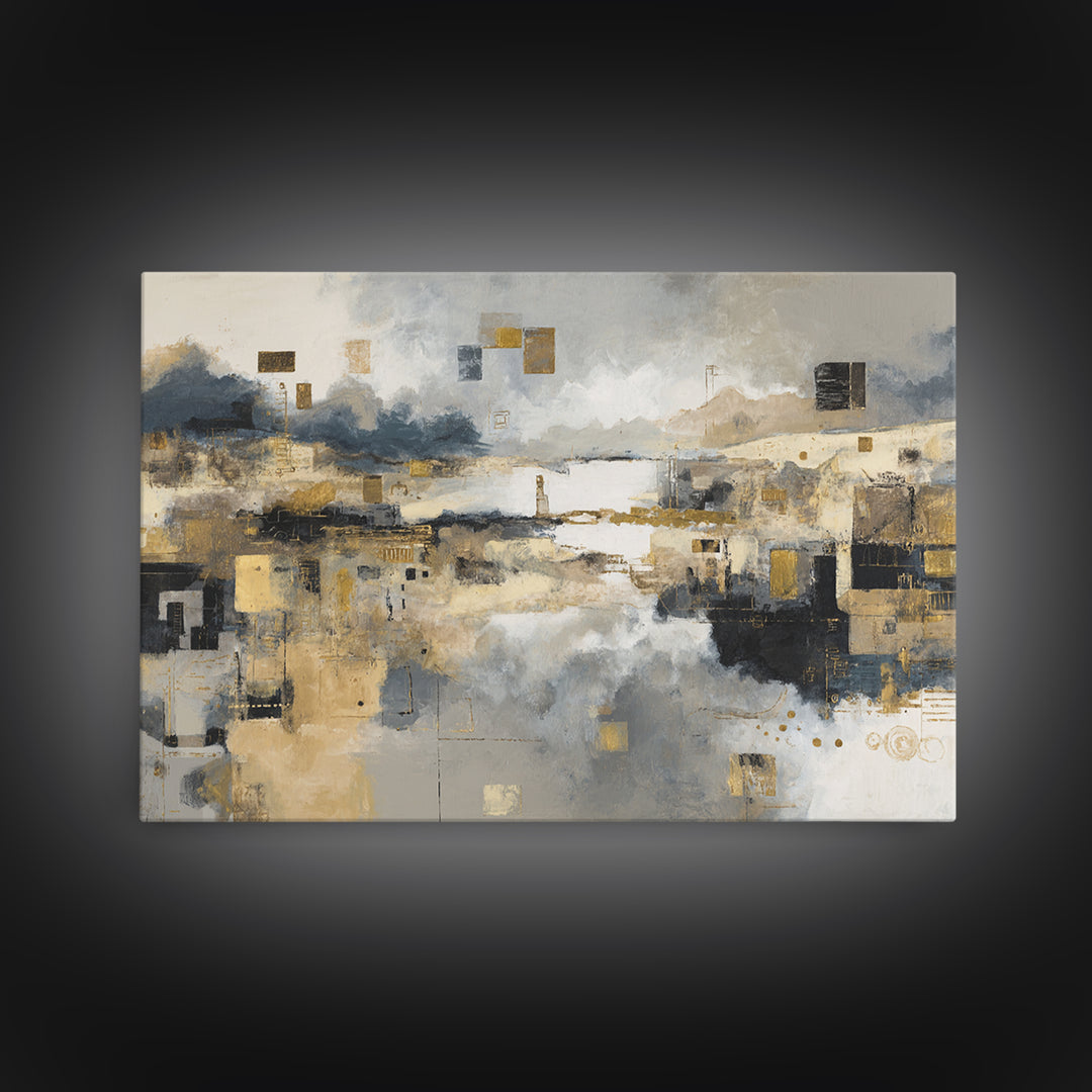 Stormy Landscape with Lighthouse as Guidance Metaphor Canvas Print, Law Office Art, Contemporary Art, Office Decor, Counsel, LOA-3x2-63