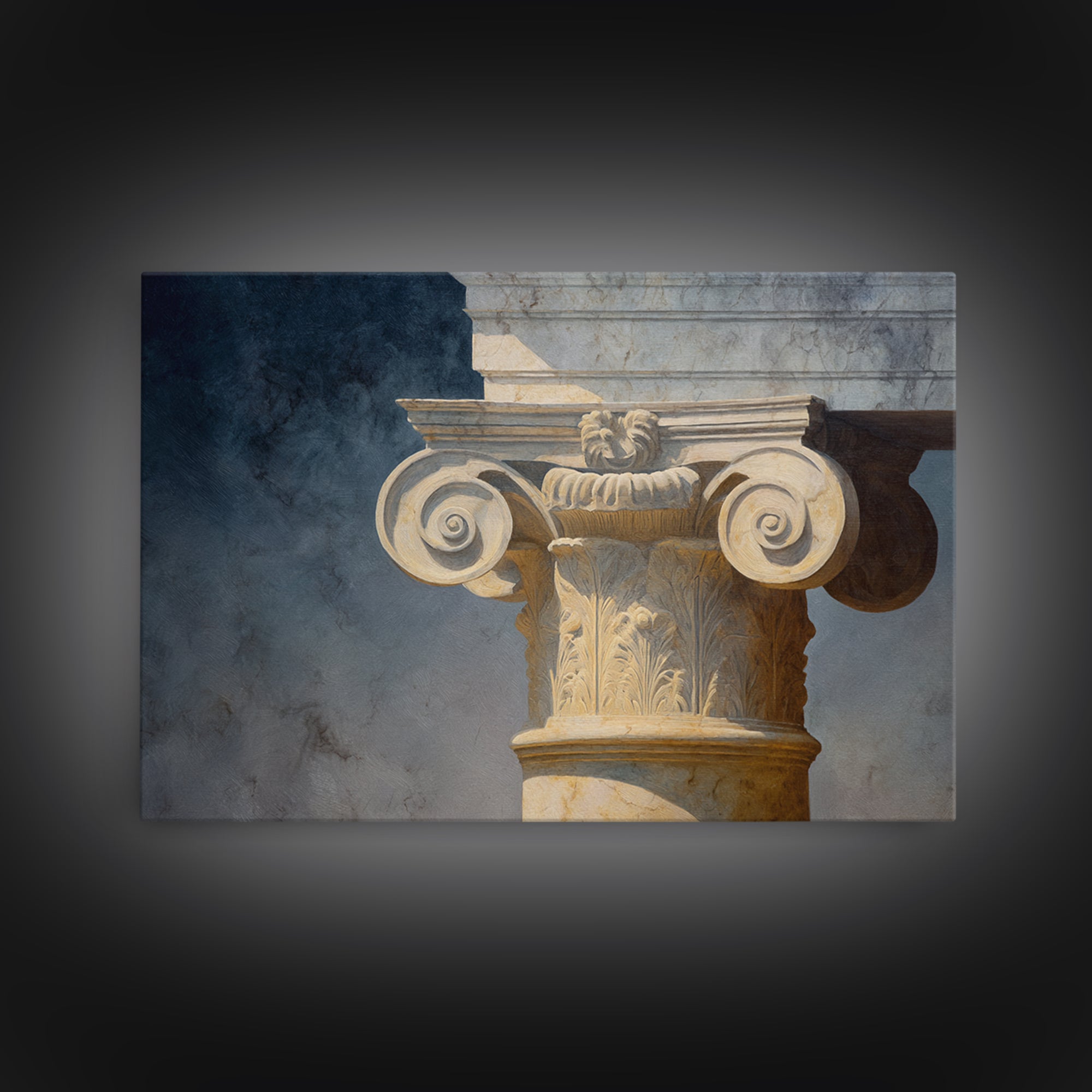Marble Courthouse Column Study Without Building Scene Canvas Print, Law Office Art, Statement Artwork, Office Decor, Counsel, LOA-3x2-7