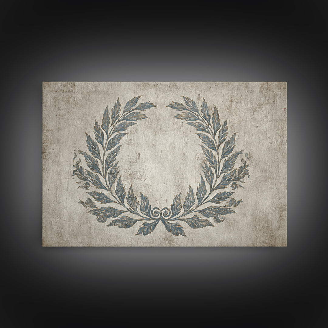 Roman Laurel Wreath Canvas Print, Law Office Art, Teen Girl Room Decor, Office Decor, Fine Art, Counsel, Luxury Decor, LOA-3x2-84