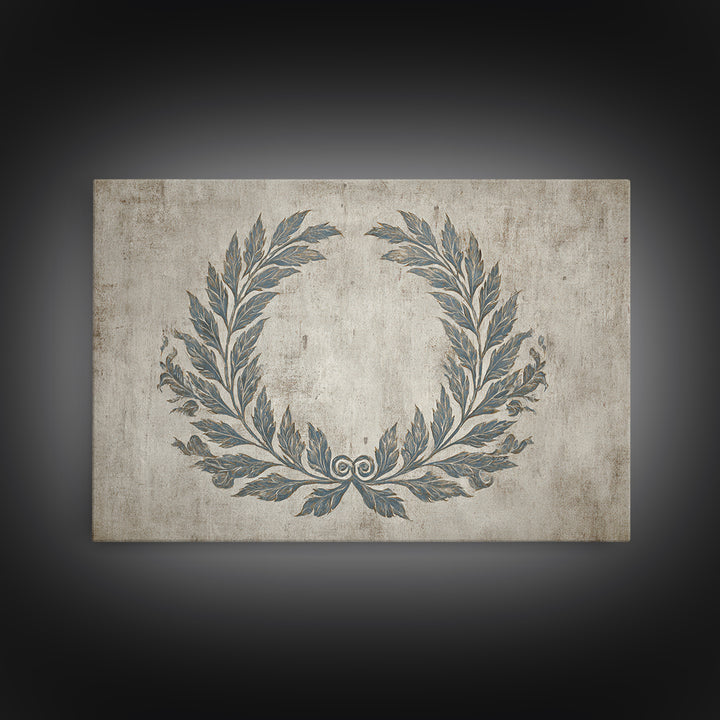 Roman Laurel Wreath Canvas Print, Law Office Art, Teen Girl Room Decor, Office Decor, Fine Art, Counsel, Luxury Decor, LOA-3x2-84