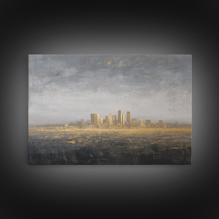 Quiet City Skyline Canvas Print, Law Office Art, Lawyer Sign, Office Decor, Fine Art, Counsel, Art Print, Room Decor, LOA-3x2-88