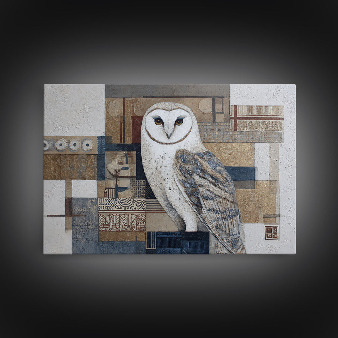 Owl Portrait Representing Wisdom Canvas Print, Law Office Art, Law, Office Decor, Counsel, Modern Decor, Fine Art Print, LOA-3x2-93