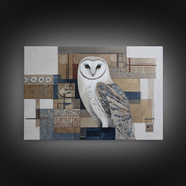 Owl Portrait Representing Wisdom Canvas Print, Law Office Art, Law, Office Decor, Counsel, Modern Decor, Fine Art Print, LOA-3x2-93